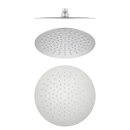 Kibi Circular 10 Metal Ultra Thin Profile Rain Shower Head 1.75 GPM - Brushed Nickel SH1001BN